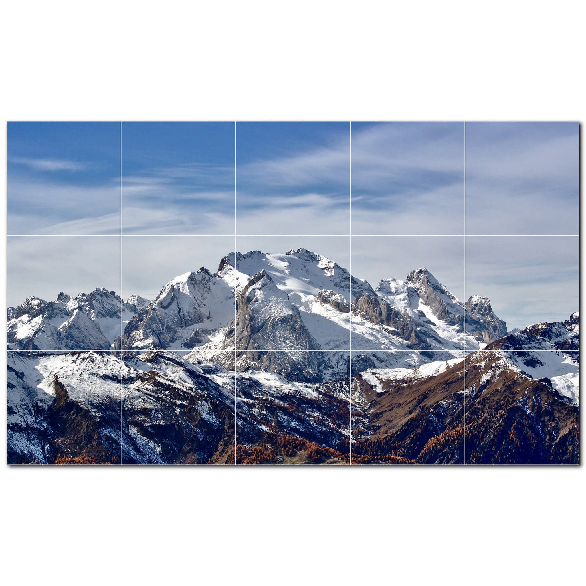 mountains ceramic tile wall mural kitchen backsplash bathroom shower p500870