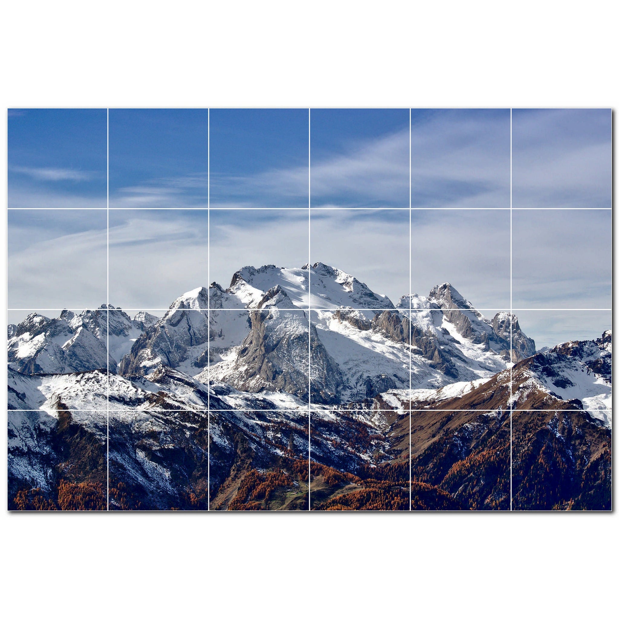 mountains ceramic tile wall mural kitchen backsplash bathroom shower p500870