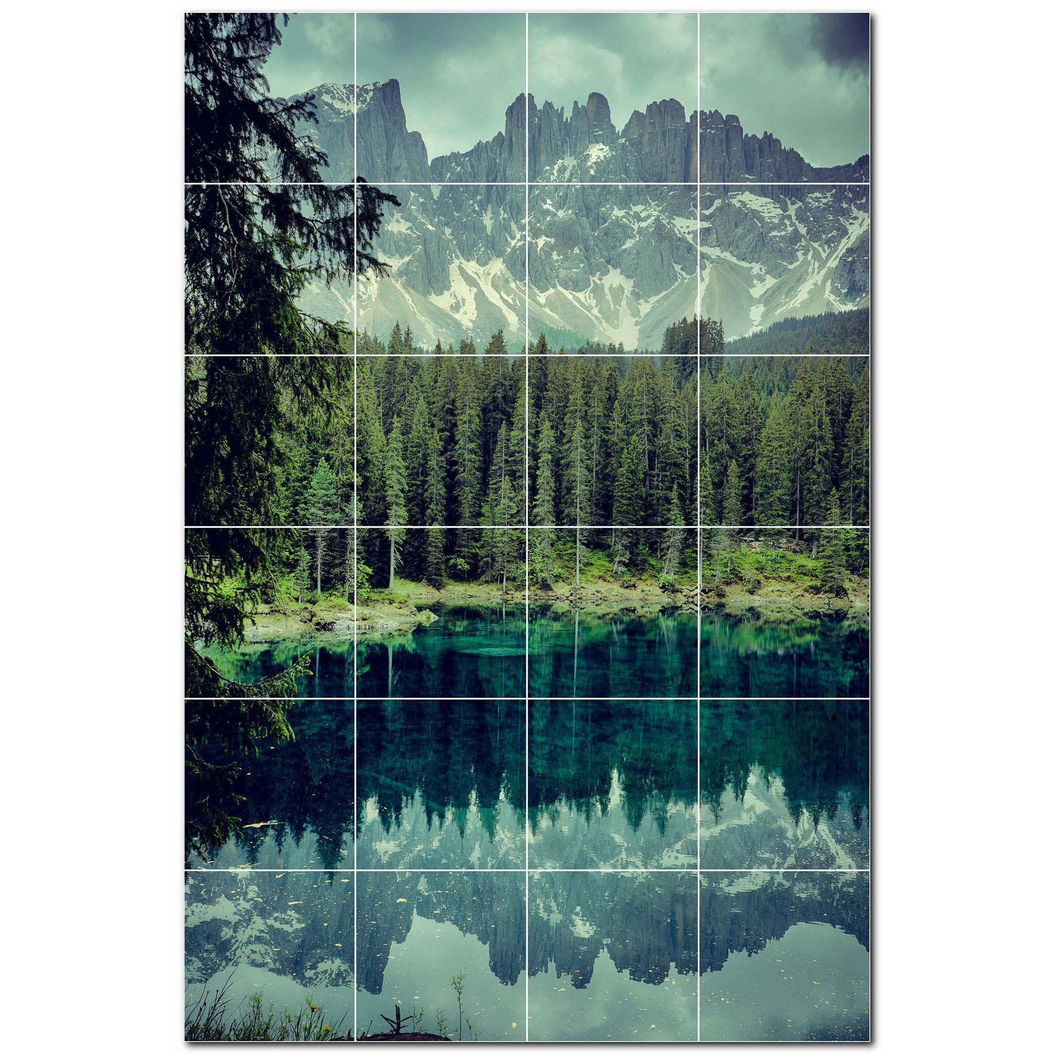 mountains ceramic tile wall mural kitchen backsplash bathroom shower p500871