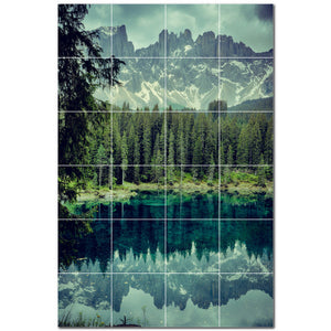 mountains ceramic tile wall mural kitchen backsplash bathroom shower p500871