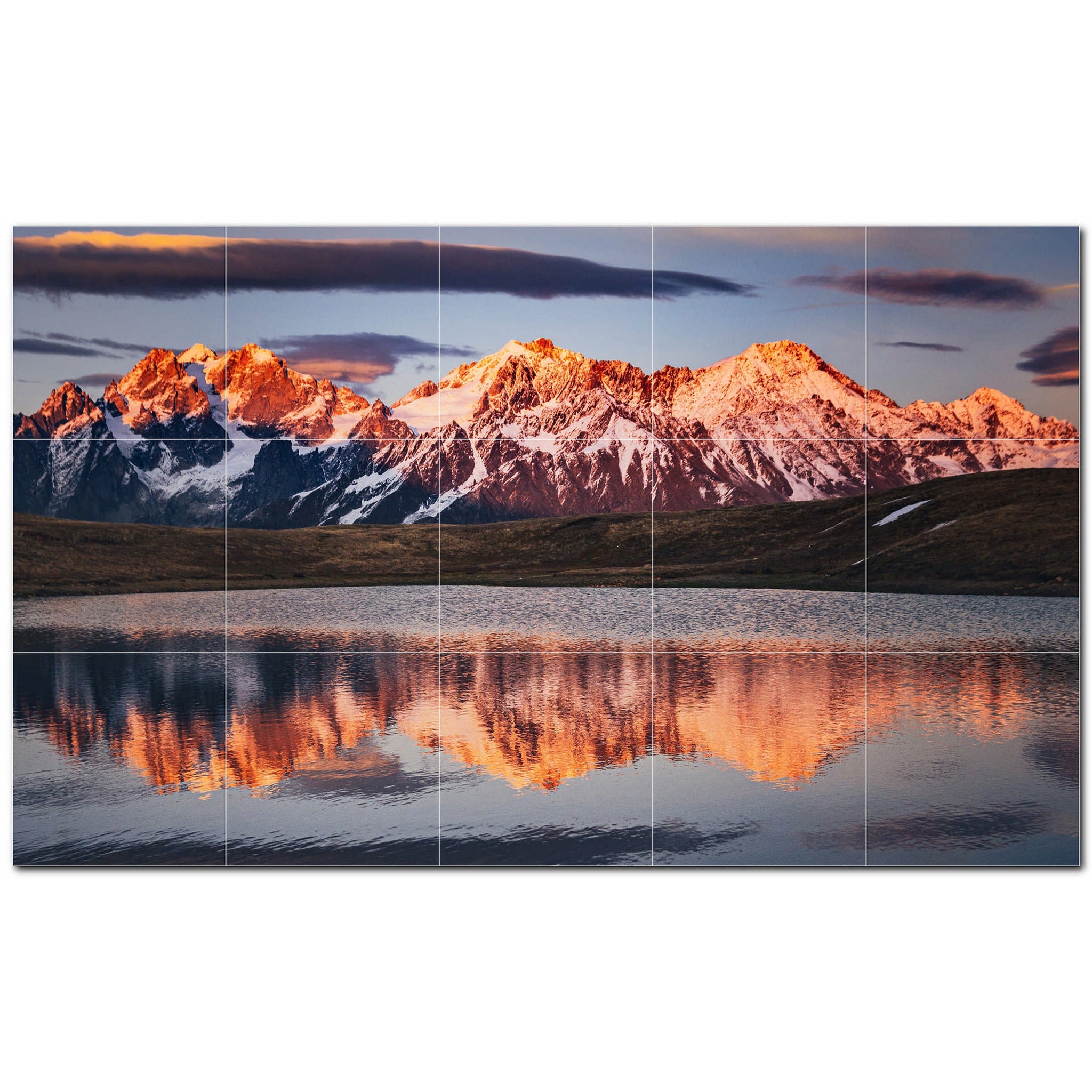 mountains ceramic tile wall mural kitchen backsplash bathroom shower p500872