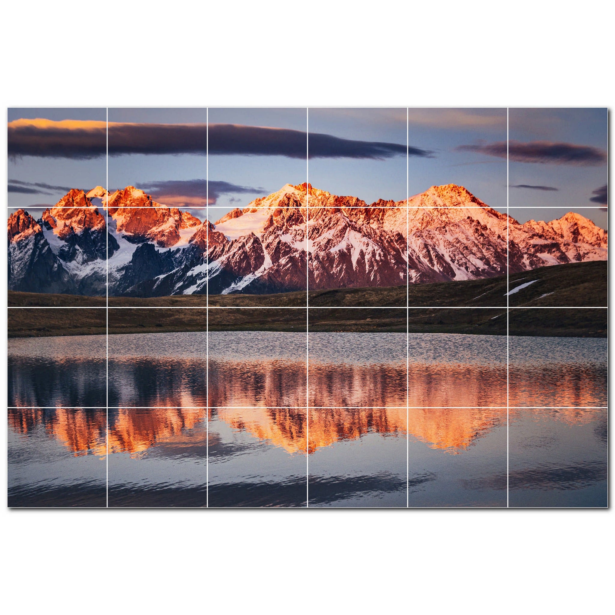 mountains ceramic tile wall mural kitchen backsplash bathroom shower p500872