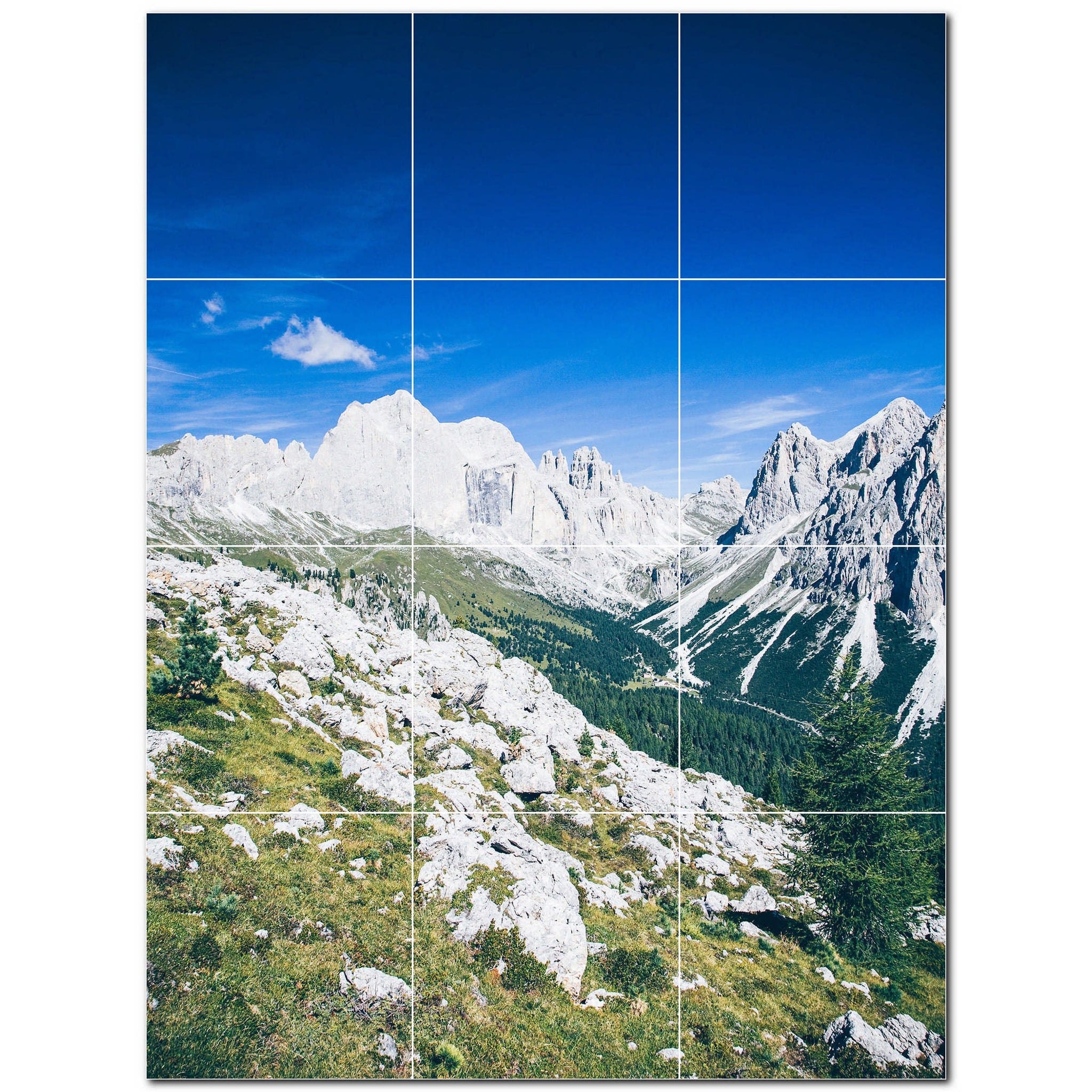 mountains ceramic tile wall mural kitchen backsplash bathroom shower p500873