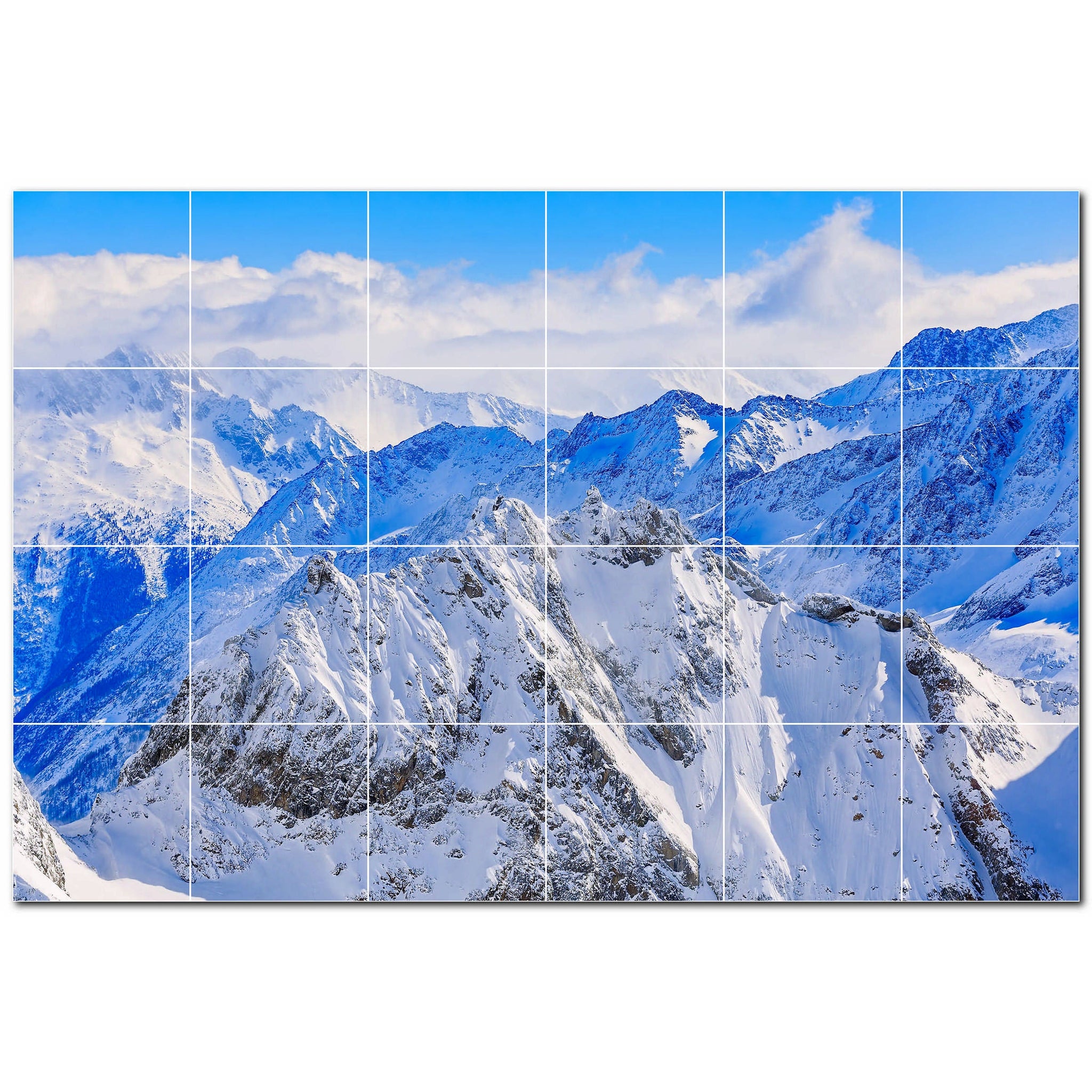 mountains ceramic tile wall mural kitchen backsplash bathroom shower p500880