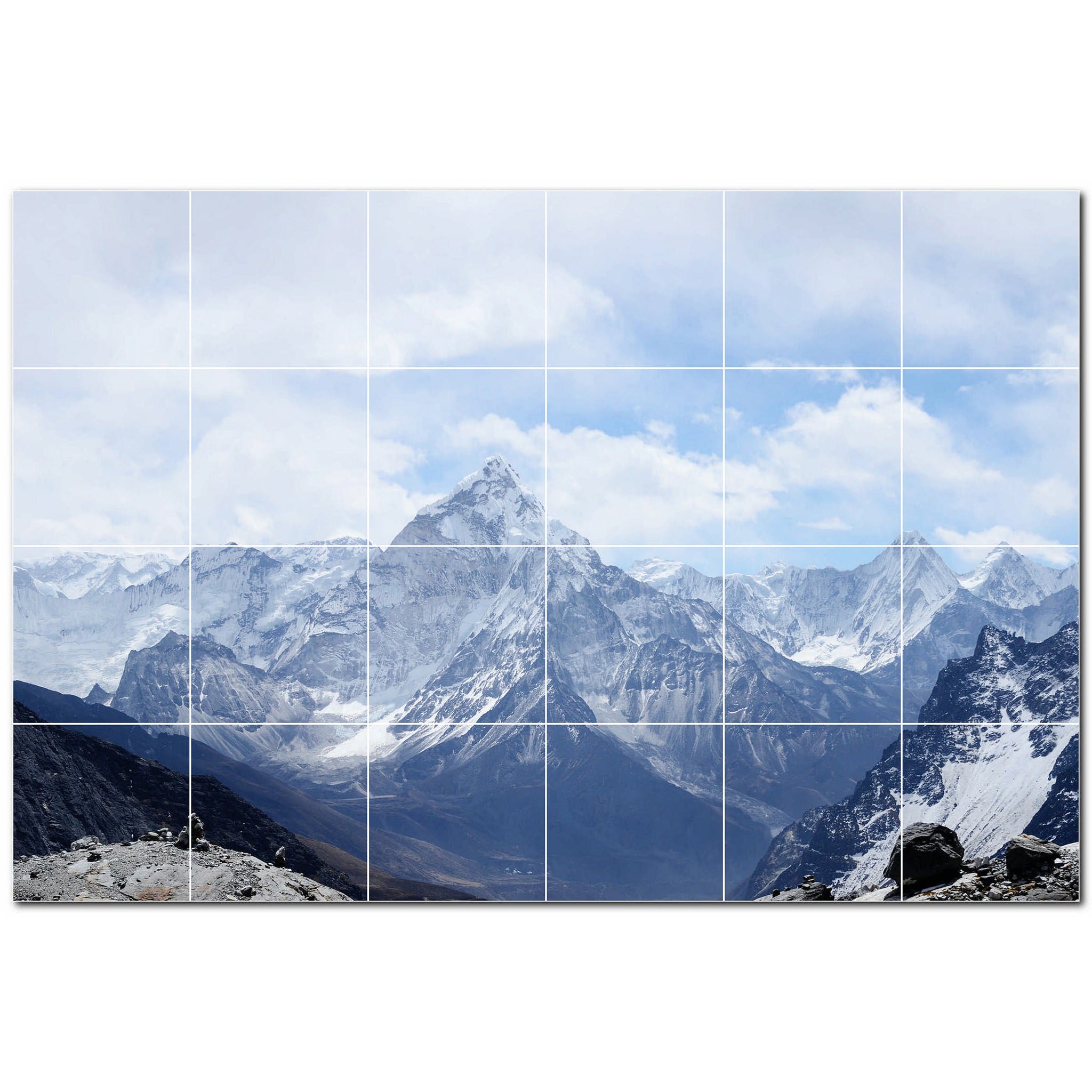 mountains ceramic tile wall mural kitchen backsplash bathroom shower p500882