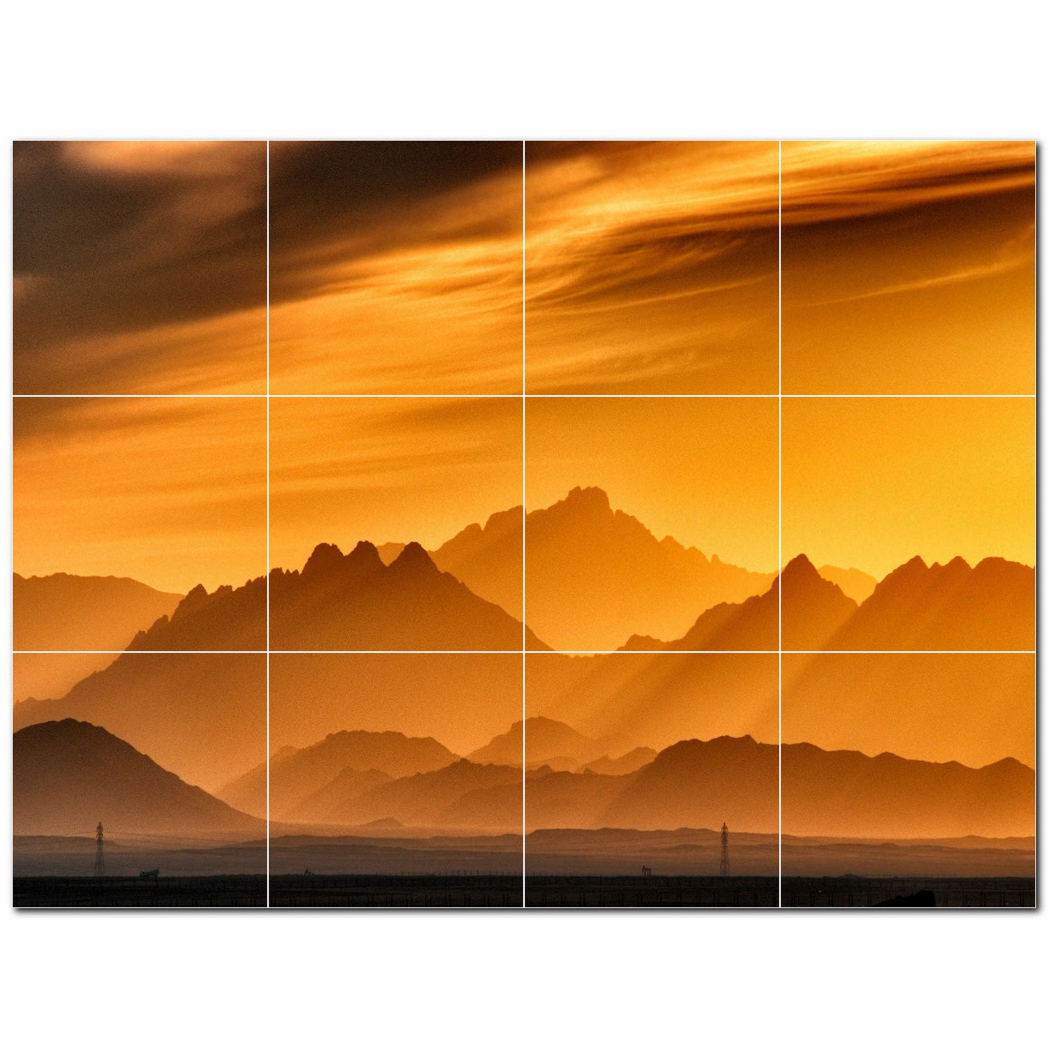 mountains ceramic tile wall mural kitchen backsplash bathroom shower p500884