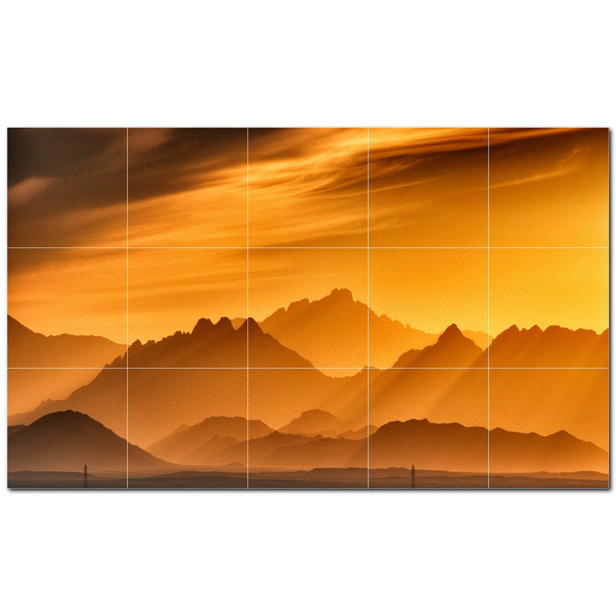 mountains ceramic tile wall mural kitchen backsplash bathroom shower p500884