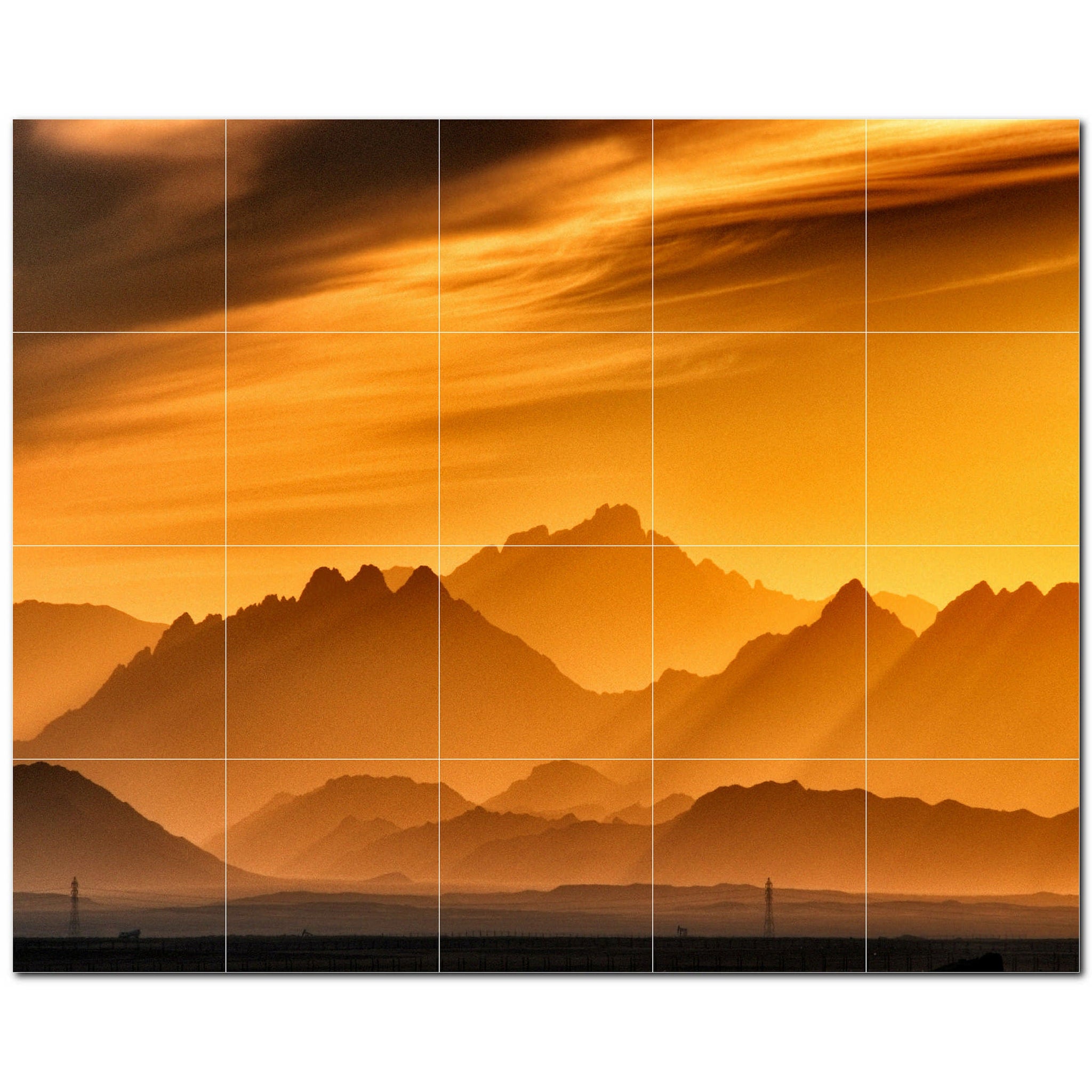 mountains ceramic tile wall mural kitchen backsplash bathroom shower p500884