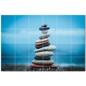 rocks ceramic tile wall mural kitchen backsplash bathroom shower p500927