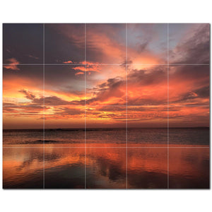 sunset ceramic tile wall mural kitchen backsplash bathroom shower p500960