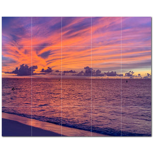 sunset ceramic tile wall mural kitchen backsplash bathroom shower p500961