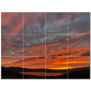 sunset ceramic tile wall mural kitchen backsplash bathroom shower p500962