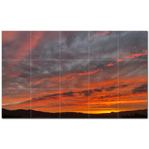 sunset ceramic tile wall mural kitchen backsplash bathroom shower p500962