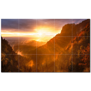 sunset ceramic tile wall mural kitchen backsplash bathroom shower p500963