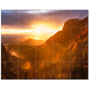 sunset ceramic tile wall mural kitchen backsplash bathroom shower p500963