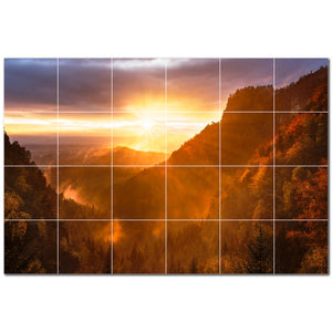 sunset ceramic tile wall mural kitchen backsplash bathroom shower p500963