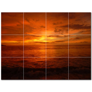 sunset ceramic tile wall mural kitchen backsplash bathroom shower p500964