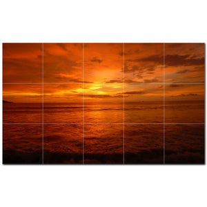 sunset ceramic tile wall mural kitchen backsplash bathroom shower p500964