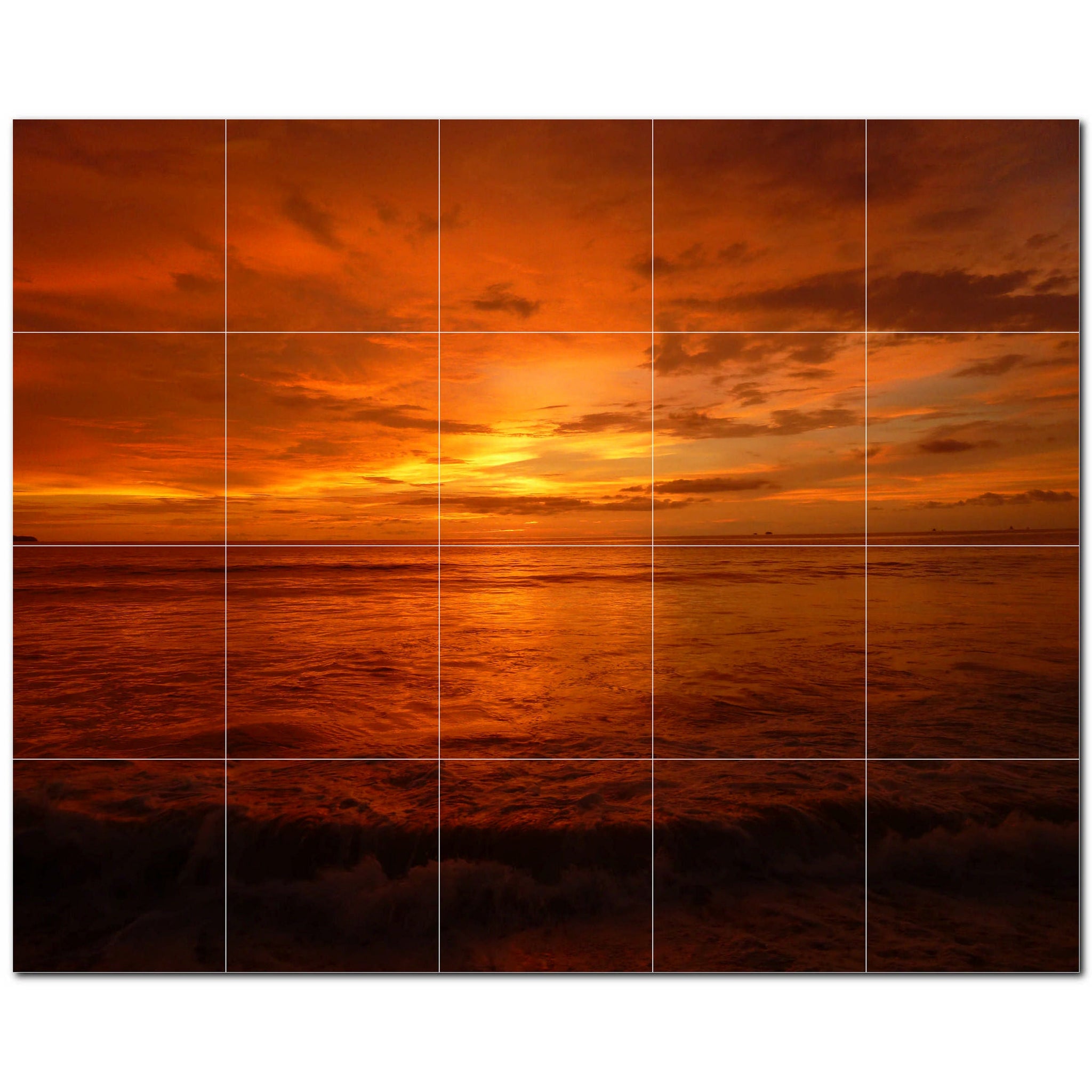 sunset ceramic tile wall mural kitchen backsplash bathroom shower p500964