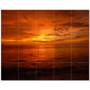 sunset ceramic tile wall mural kitchen backsplash bathroom shower p500964