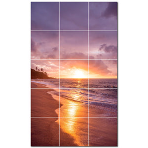 sunset ceramic tile wall mural kitchen backsplash bathroom shower p500965