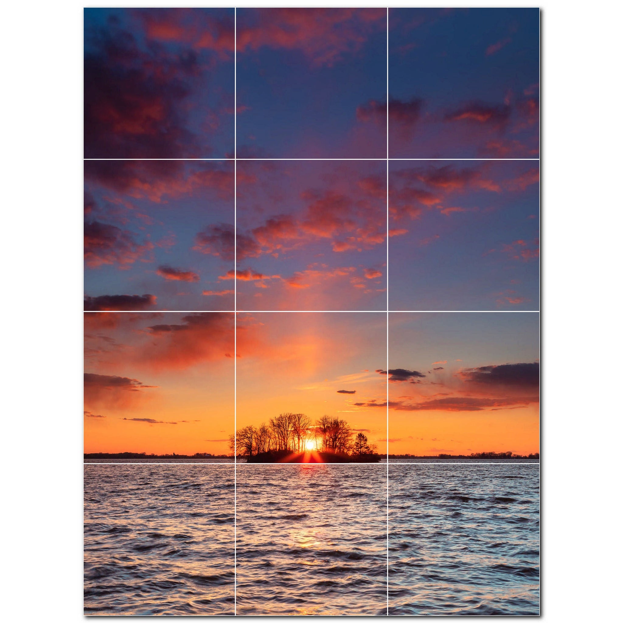 sunset ceramic tile wall mural kitchen backsplash bathroom shower p500967