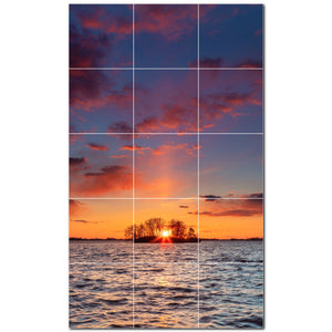 sunset ceramic tile wall mural kitchen backsplash bathroom shower p500967