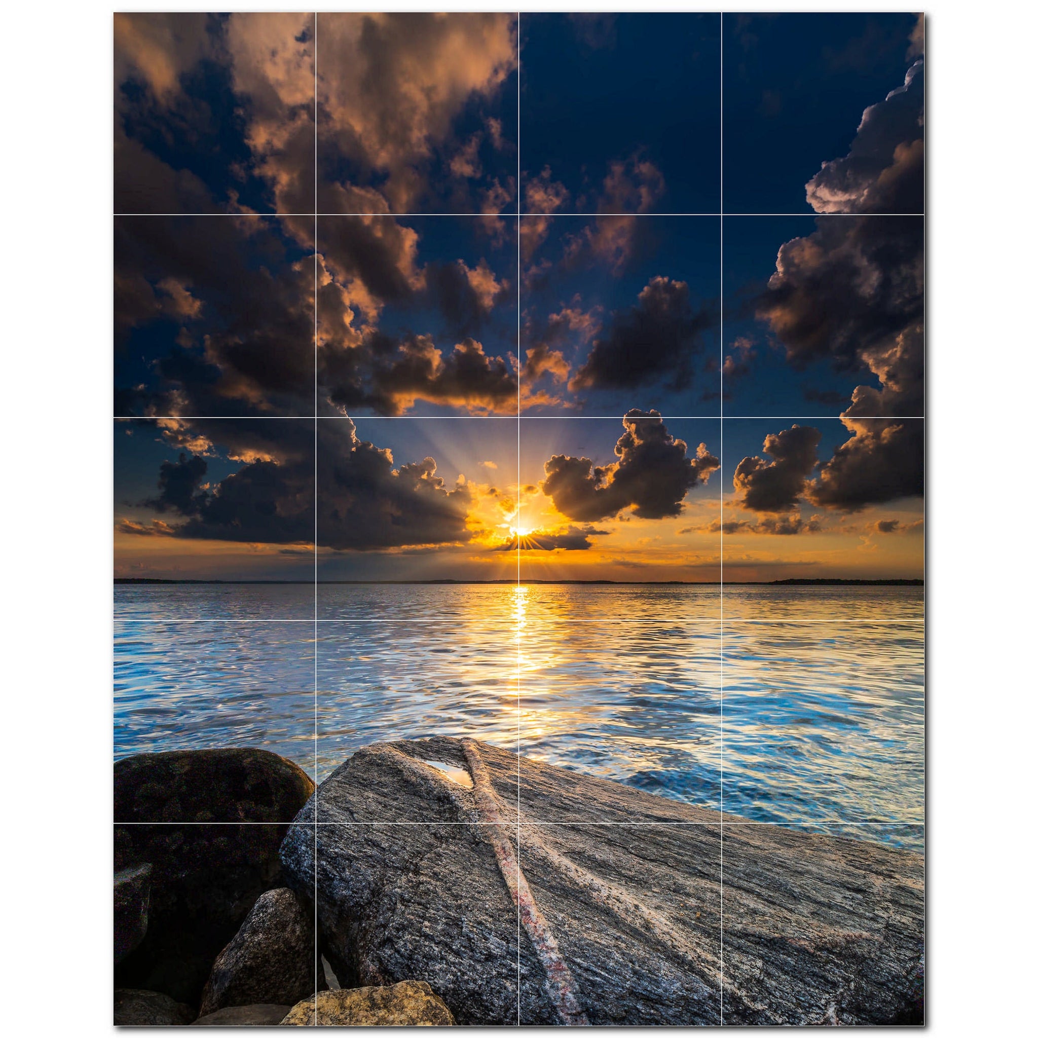 sunset ceramic tile wall mural kitchen backsplash bathroom shower p500968