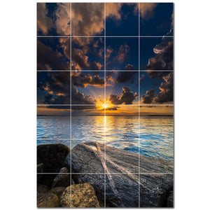 sunset ceramic tile wall mural kitchen backsplash bathroom shower p500968