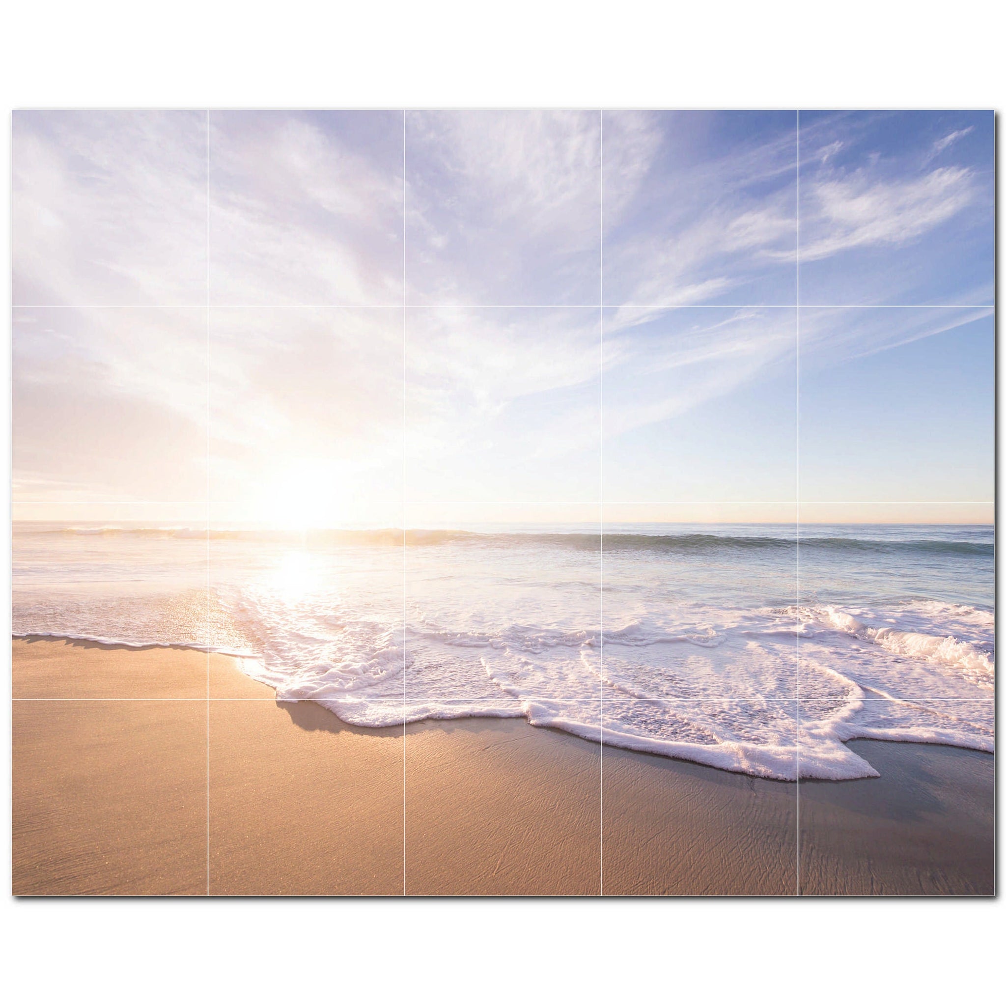 sunset ceramic tile wall mural kitchen backsplash bathroom shower p500972