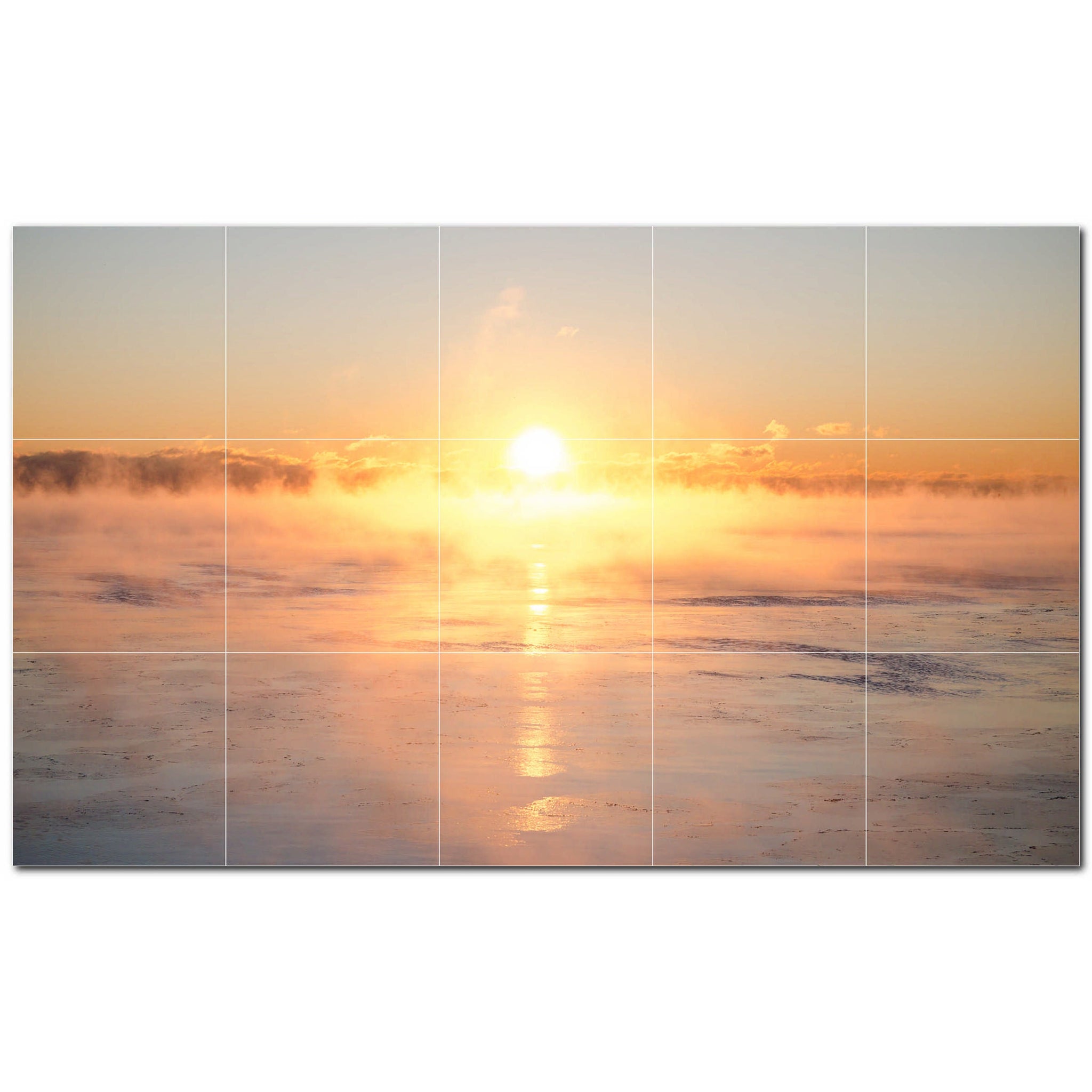 sunset ceramic tile wall mural kitchen backsplash bathroom shower p500974