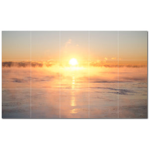 sunset ceramic tile wall mural kitchen backsplash bathroom shower p500974