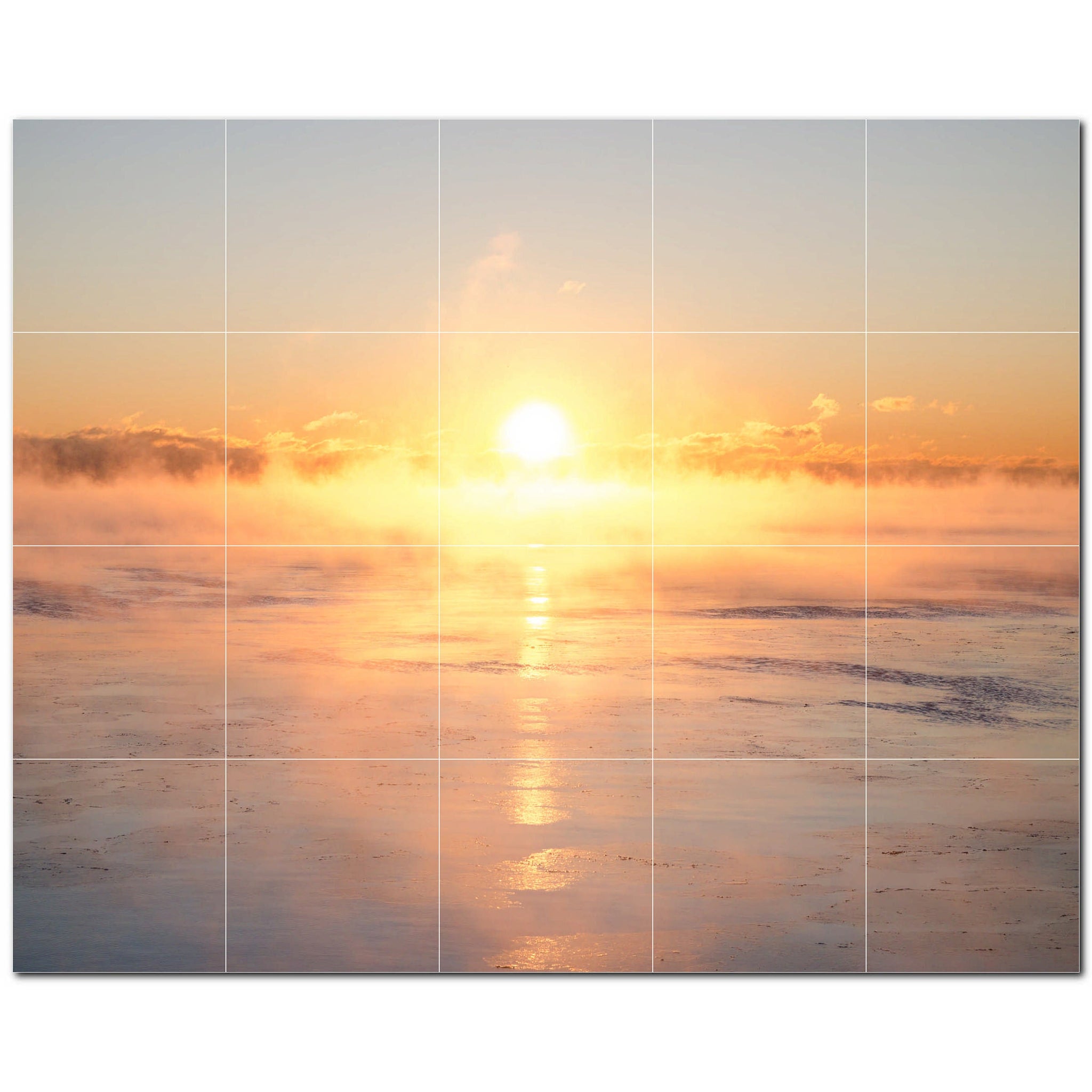 sunset ceramic tile wall mural kitchen backsplash bathroom shower p500974