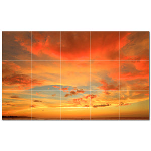 sunset ceramic tile wall mural kitchen backsplash bathroom shower p500977