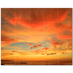 sunset ceramic tile wall mural kitchen backsplash bathroom shower p500977