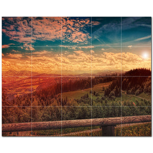 sunset ceramic tile wall mural kitchen backsplash bathroom shower p500984