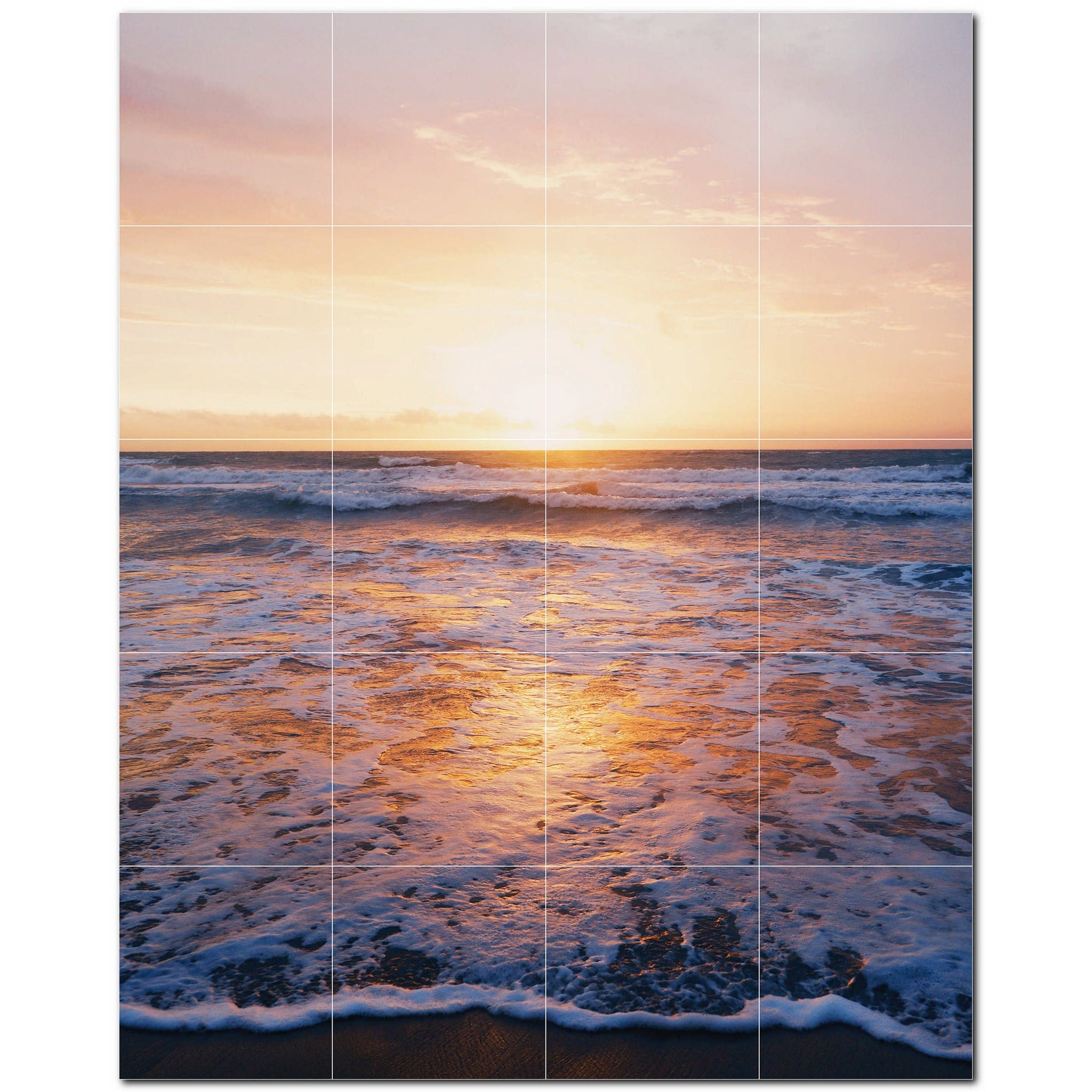 sunset ceramic tile wall mural kitchen backsplash bathroom shower p500985