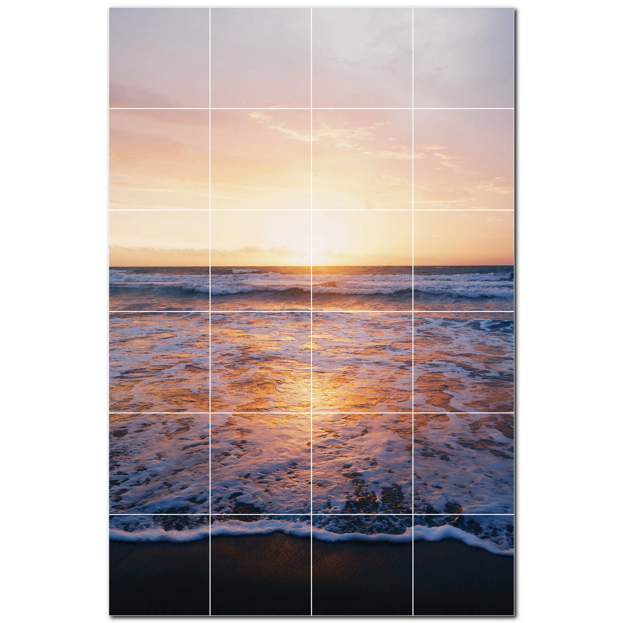 sunset ceramic tile wall mural kitchen backsplash bathroom shower p500985