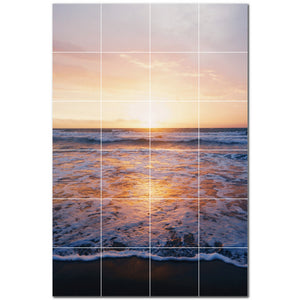 sunset ceramic tile wall mural kitchen backsplash bathroom shower p500985