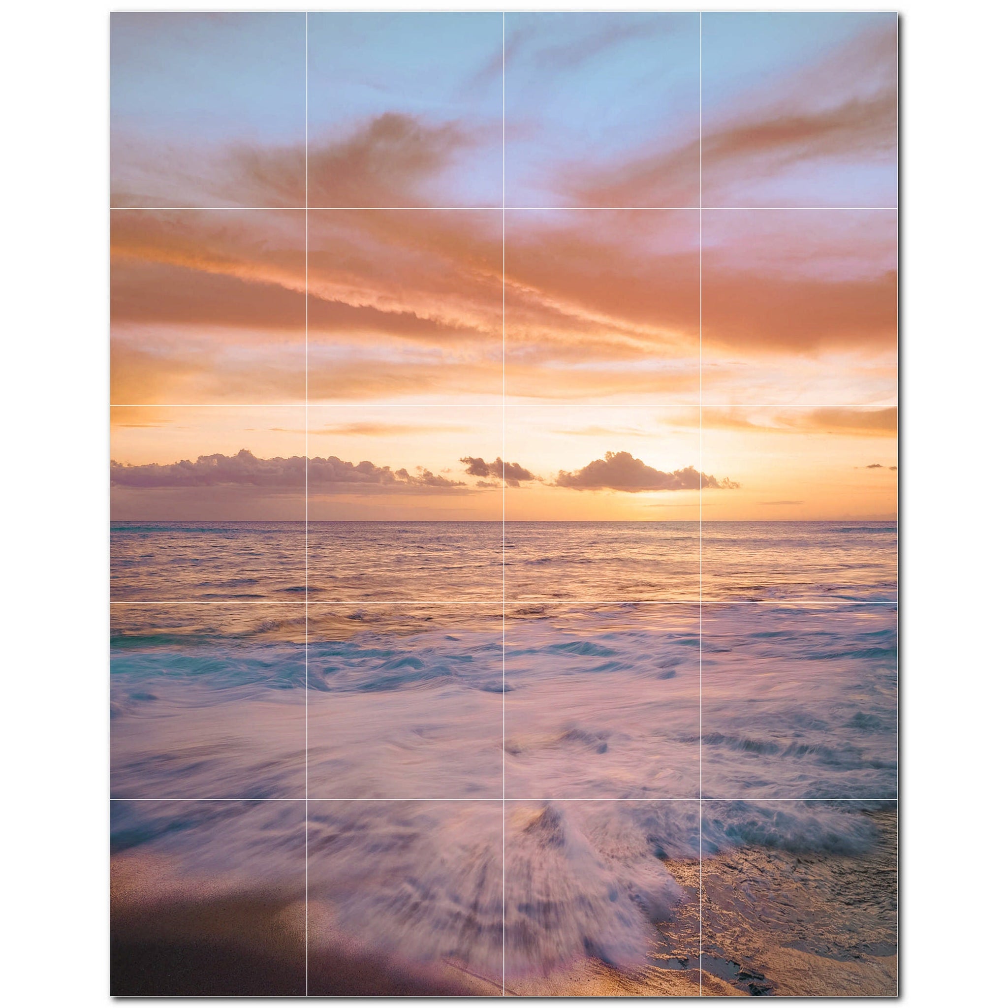 sunset ceramic tile wall mural kitchen backsplash bathroom shower p500987