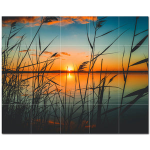 sunset ceramic tile wall mural kitchen backsplash bathroom shower p500988