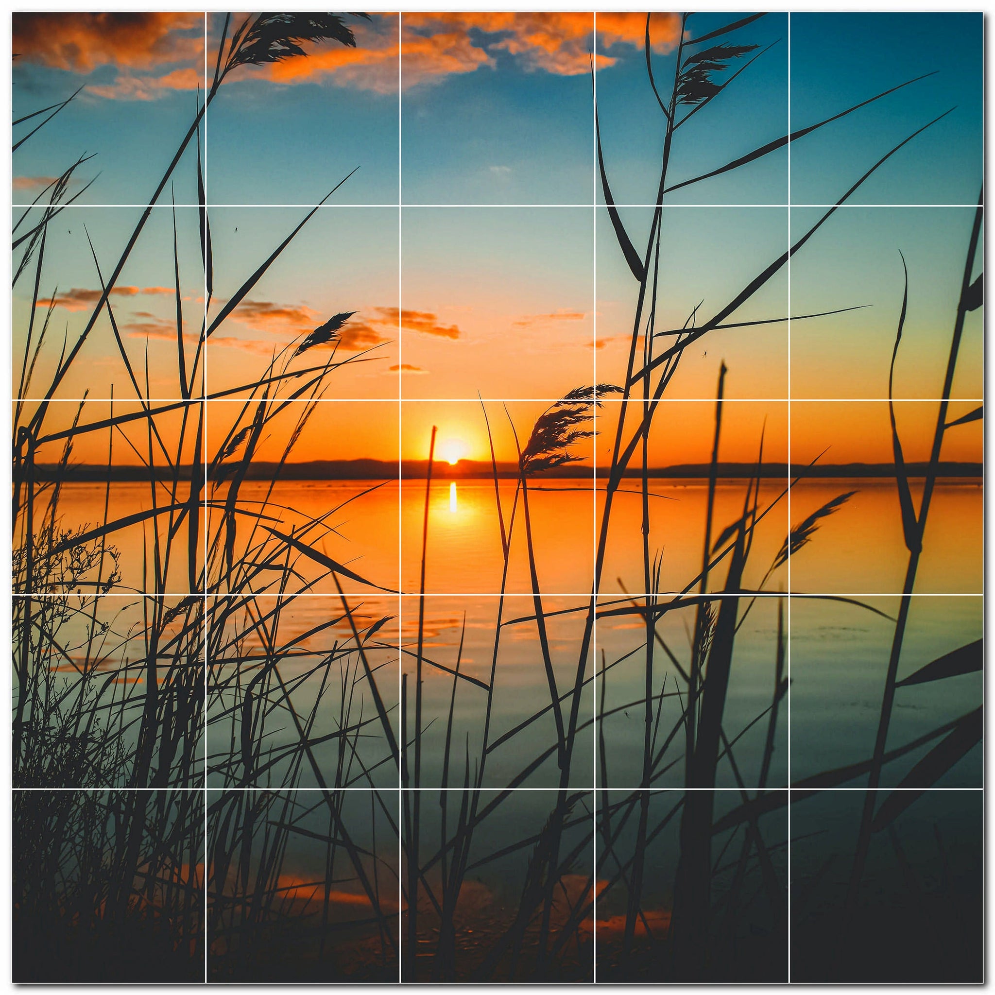 sunset ceramic tile wall mural kitchen backsplash bathroom shower p500988