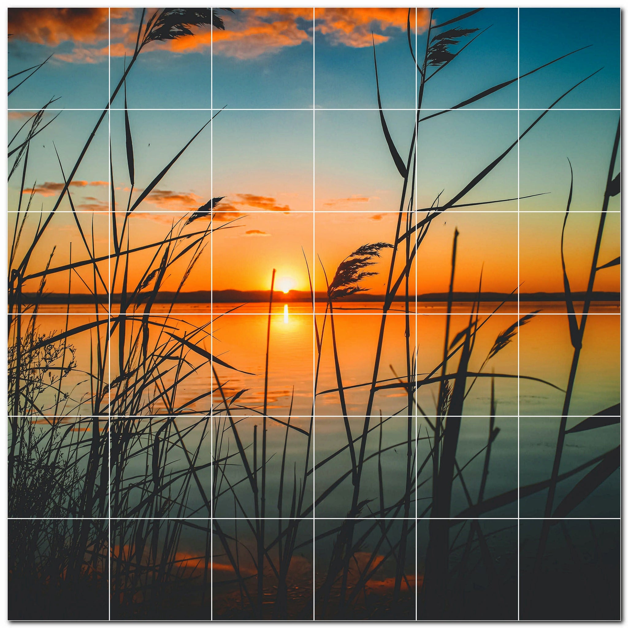 sunset ceramic tile wall mural kitchen backsplash bathroom shower p500988