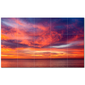 sunset ceramic tile wall mural kitchen backsplash bathroom shower p500992