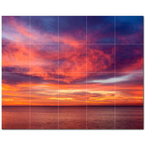 sunset ceramic tile wall mural kitchen backsplash bathroom shower p500992