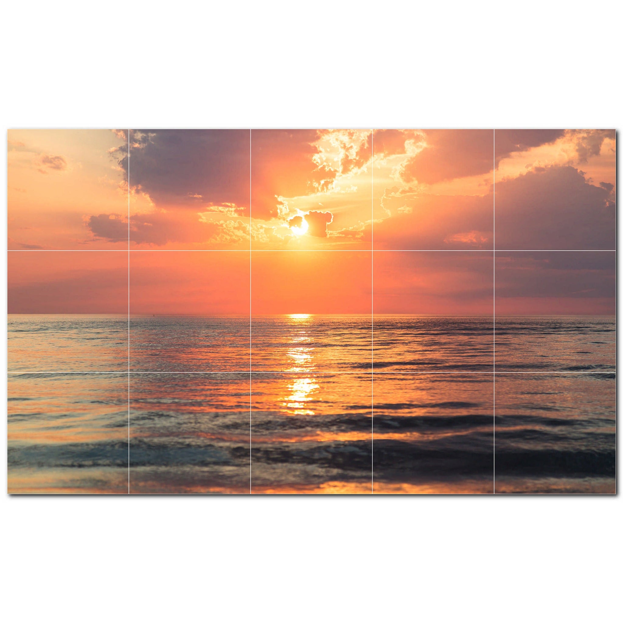 sunset ceramic tile wall mural kitchen backsplash bathroom shower p500997