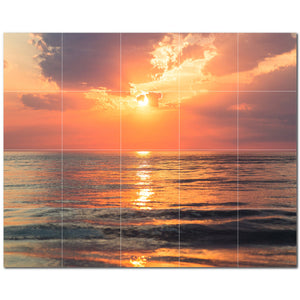 sunset ceramic tile wall mural kitchen backsplash bathroom shower p500997