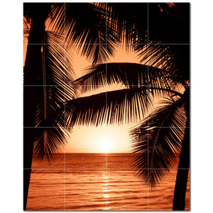 sunset ceramic tile wall mural kitchen backsplash bathroom shower p501003