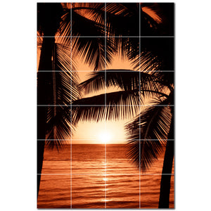 sunset ceramic tile wall mural kitchen backsplash bathroom shower p501003