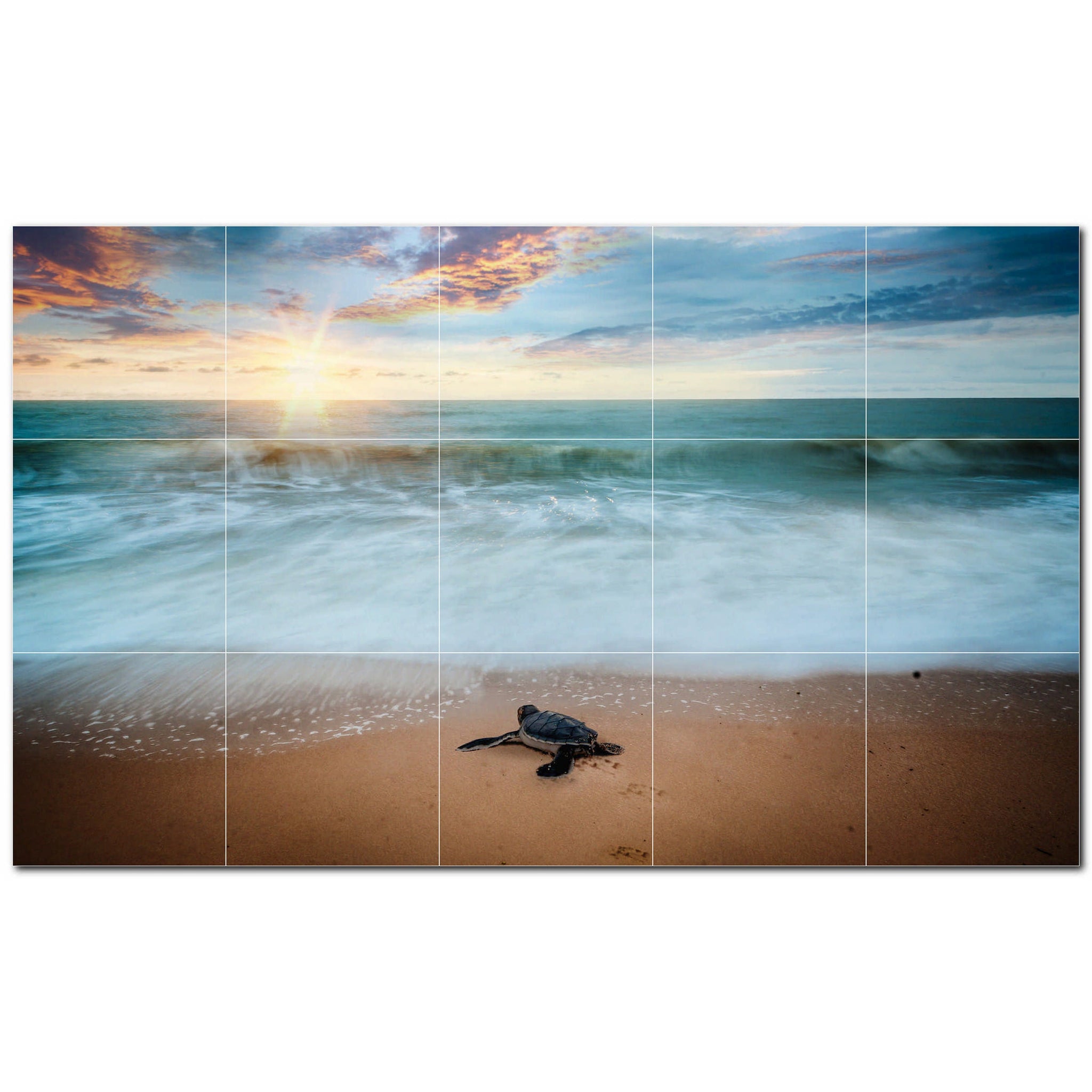 turtle ceramic tile wall mural kitchen backsplash bathroom shower p501065